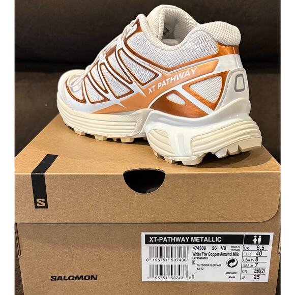 Salomon Unisex Hiking Shoes XT-Pathway Metallic Women's Size 8 NIB - Picture 1 of 2